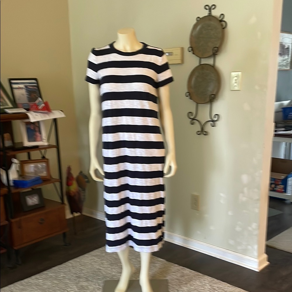 Striped Black and White Women's Dress